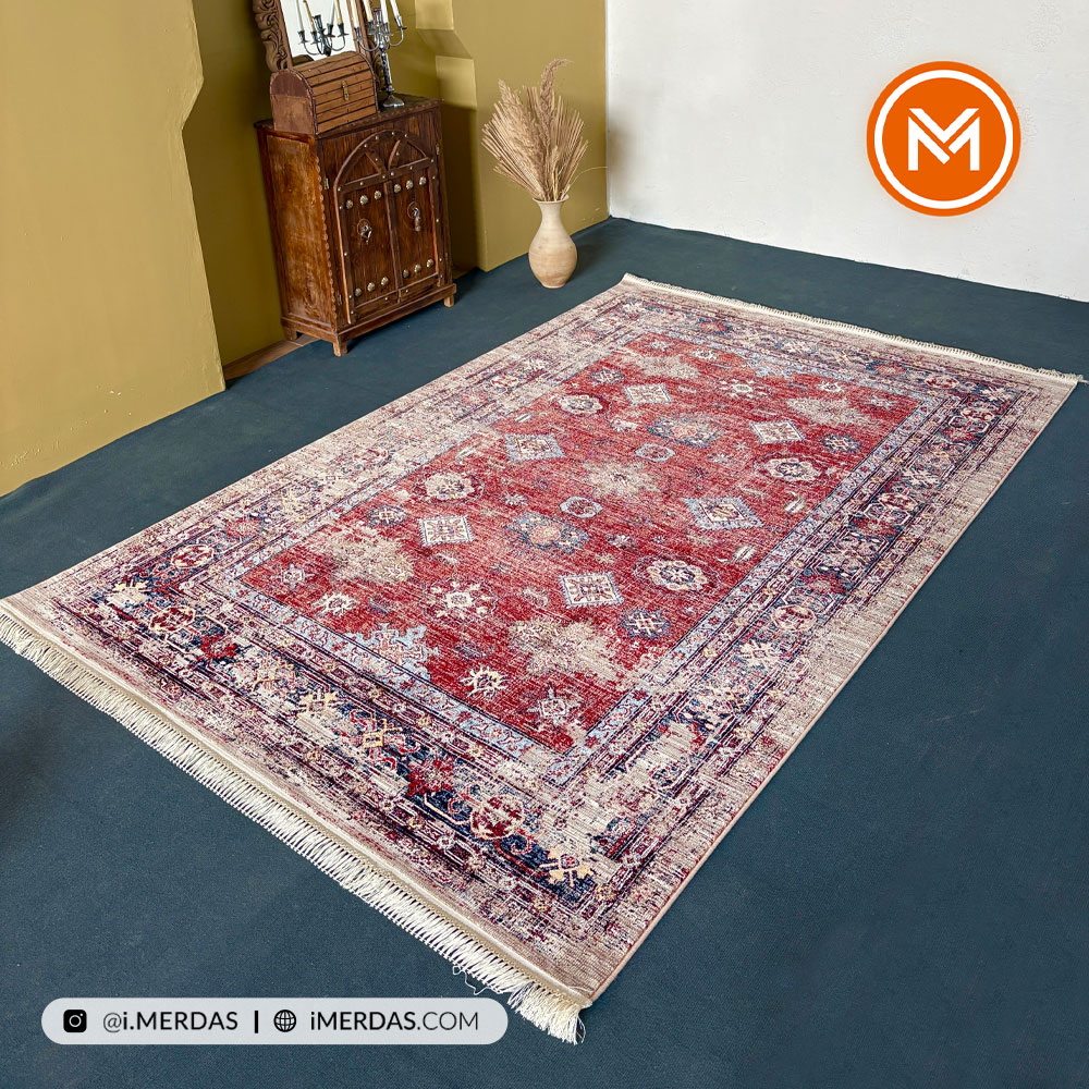 فرش وینتیج کد A1037 زمینه تمام رنگ